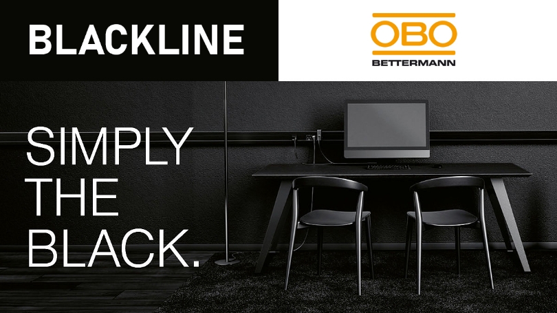 Soluções premium em preto para instalações elétricas à superfície da  Obo Bettermann